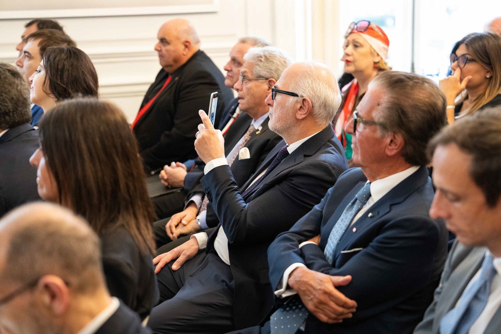 Audience members engaged during NIAF conference Italian Consulate New York