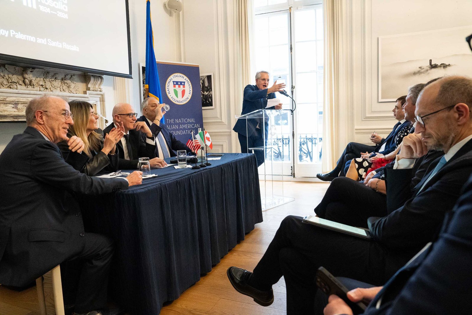 Panelists in discussion at NIAF Italian Consulate event New York City