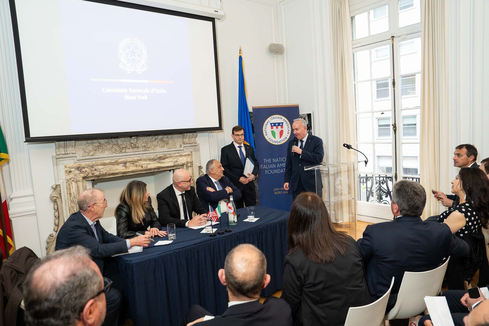 Panel and audience at NIAF National Italian American Foundation NYC 2024