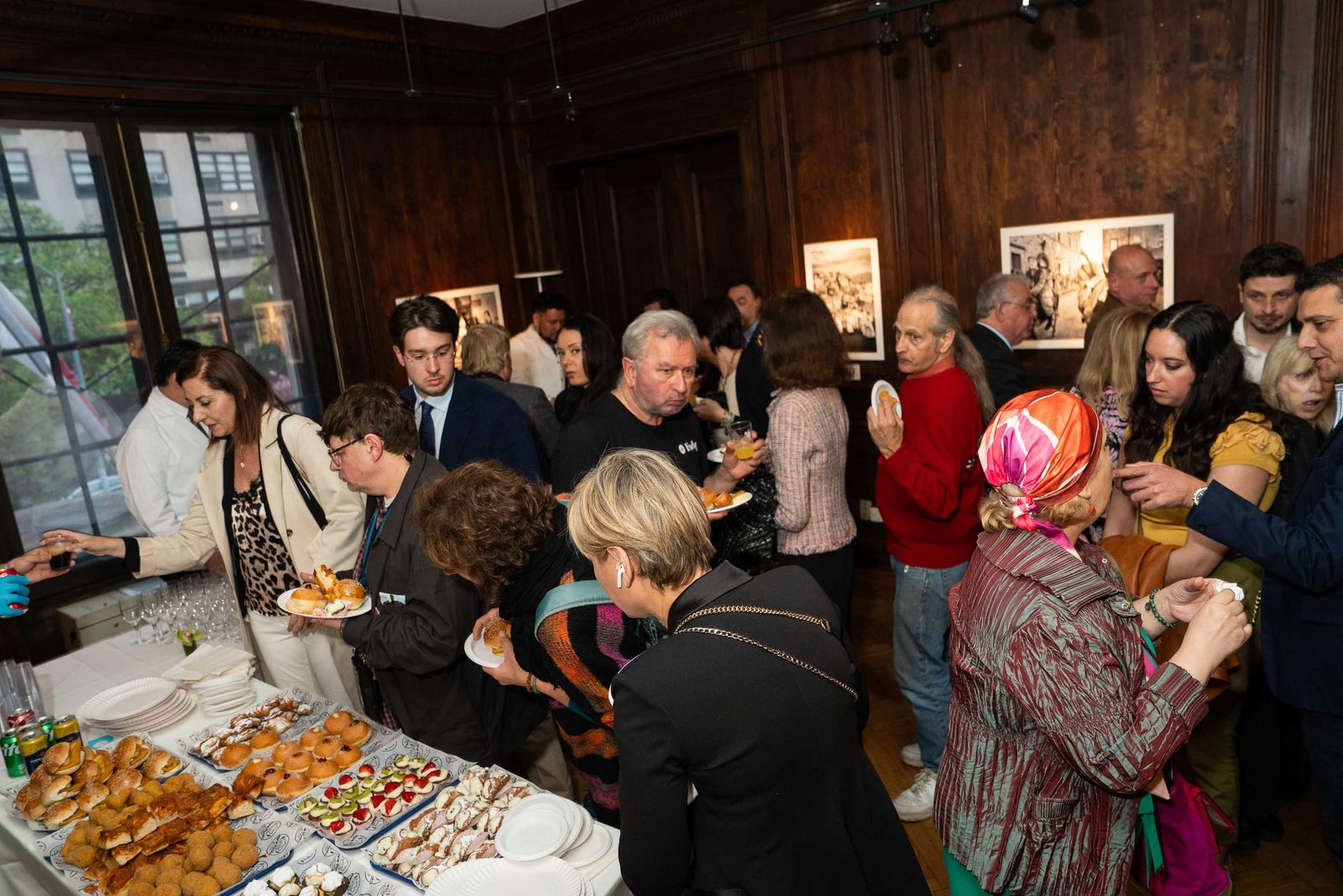 Guests at food reception NIAF Italian Consulate General Manhattan April 2024