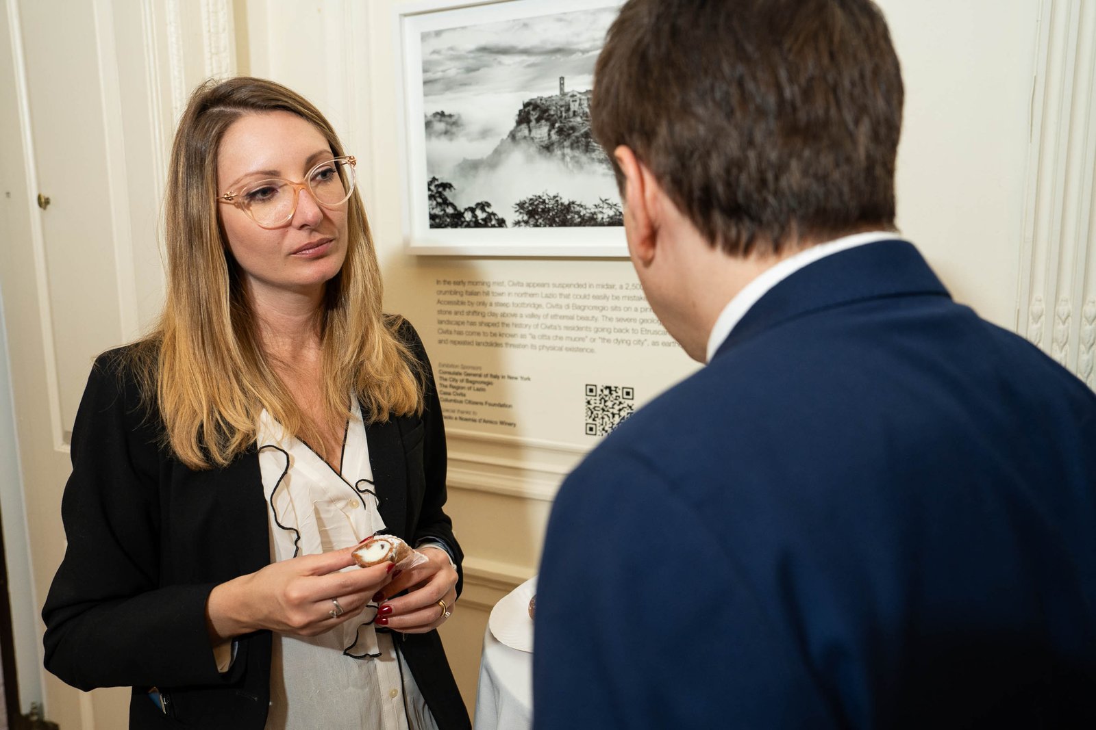 Candid conversation at NIAF Italian Consulate reception Manhattan 2024