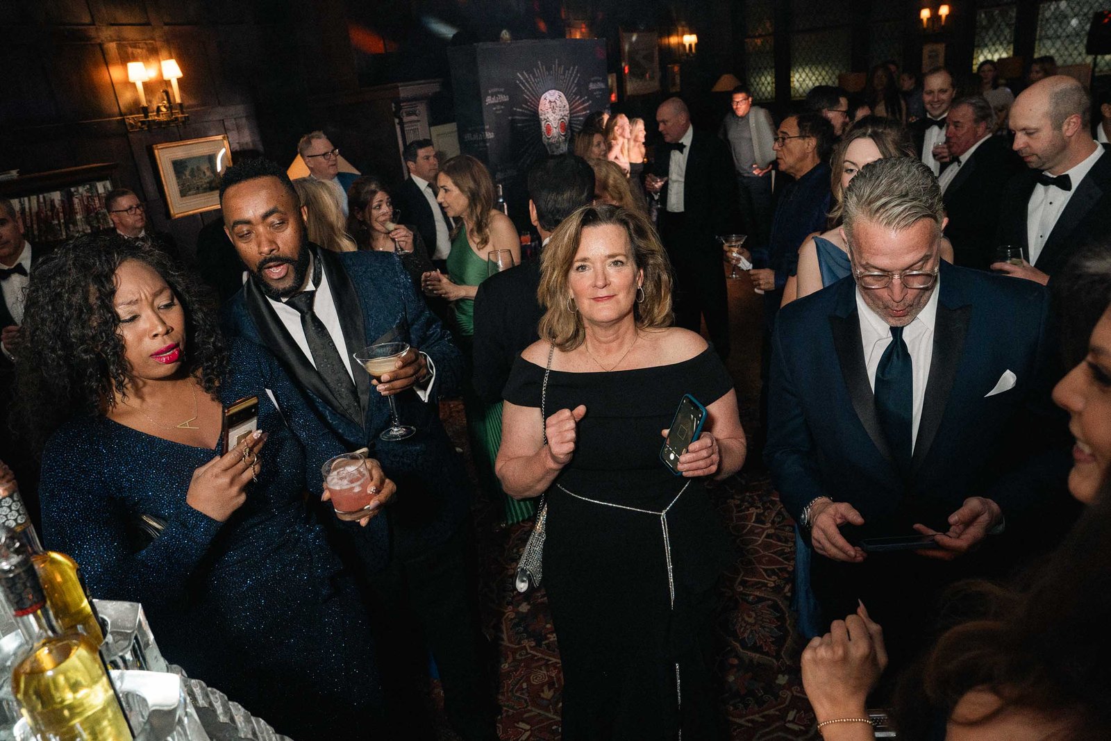 Crowded dance floor at Sailor's Ball 2024 gala New York City