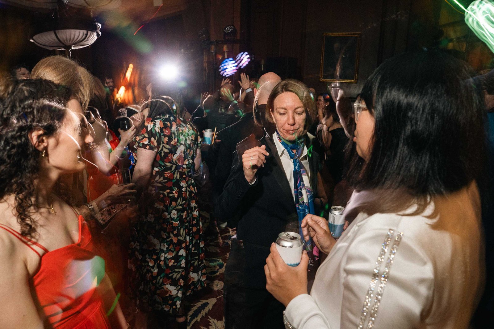 Guests dancing under lights at Sailor's Ball 2024 New York City event