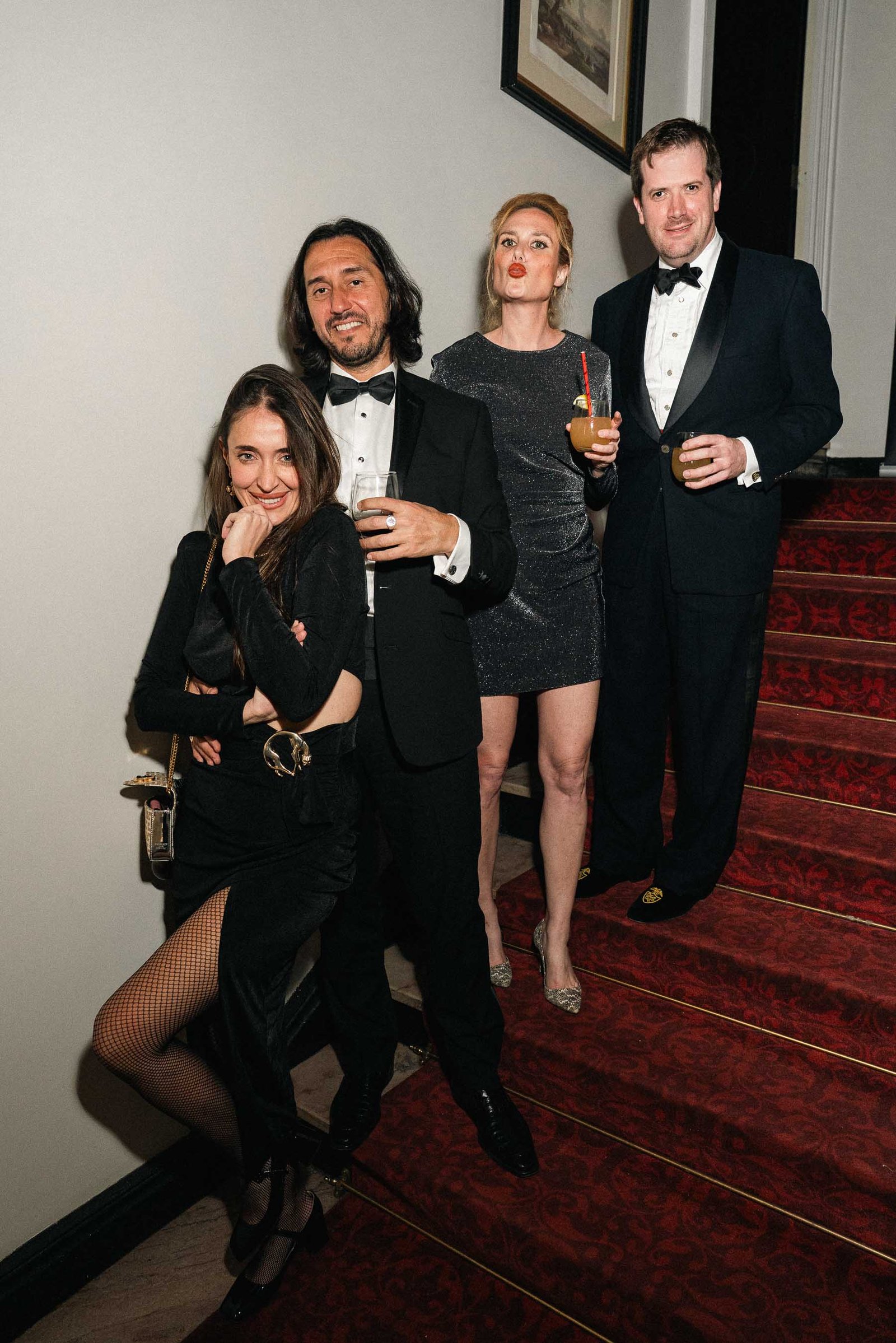 Two guests in formal wear at Sailor's Ball 2024 NYC event