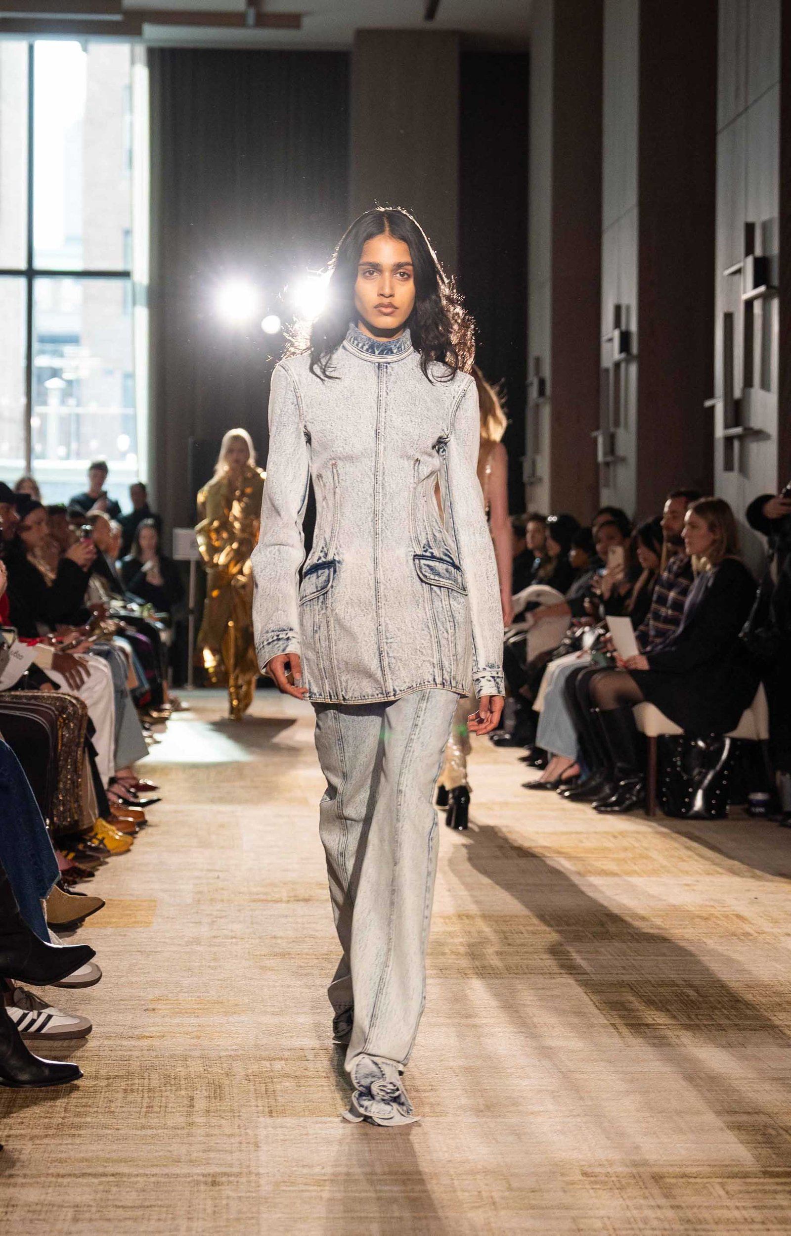 Aknvas model on the runway NYFW New York City