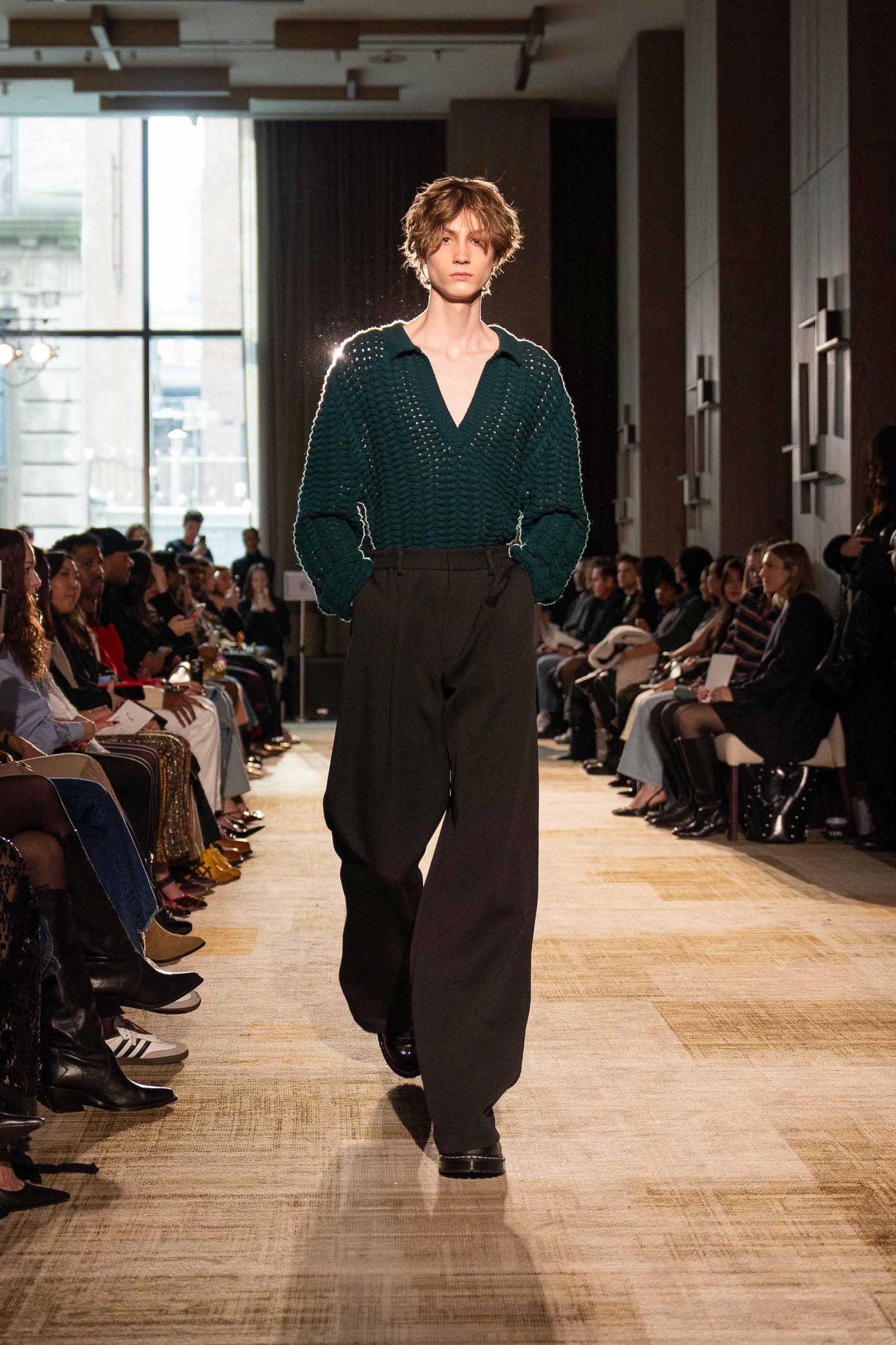 Aknvas male runway model NYFW New York City